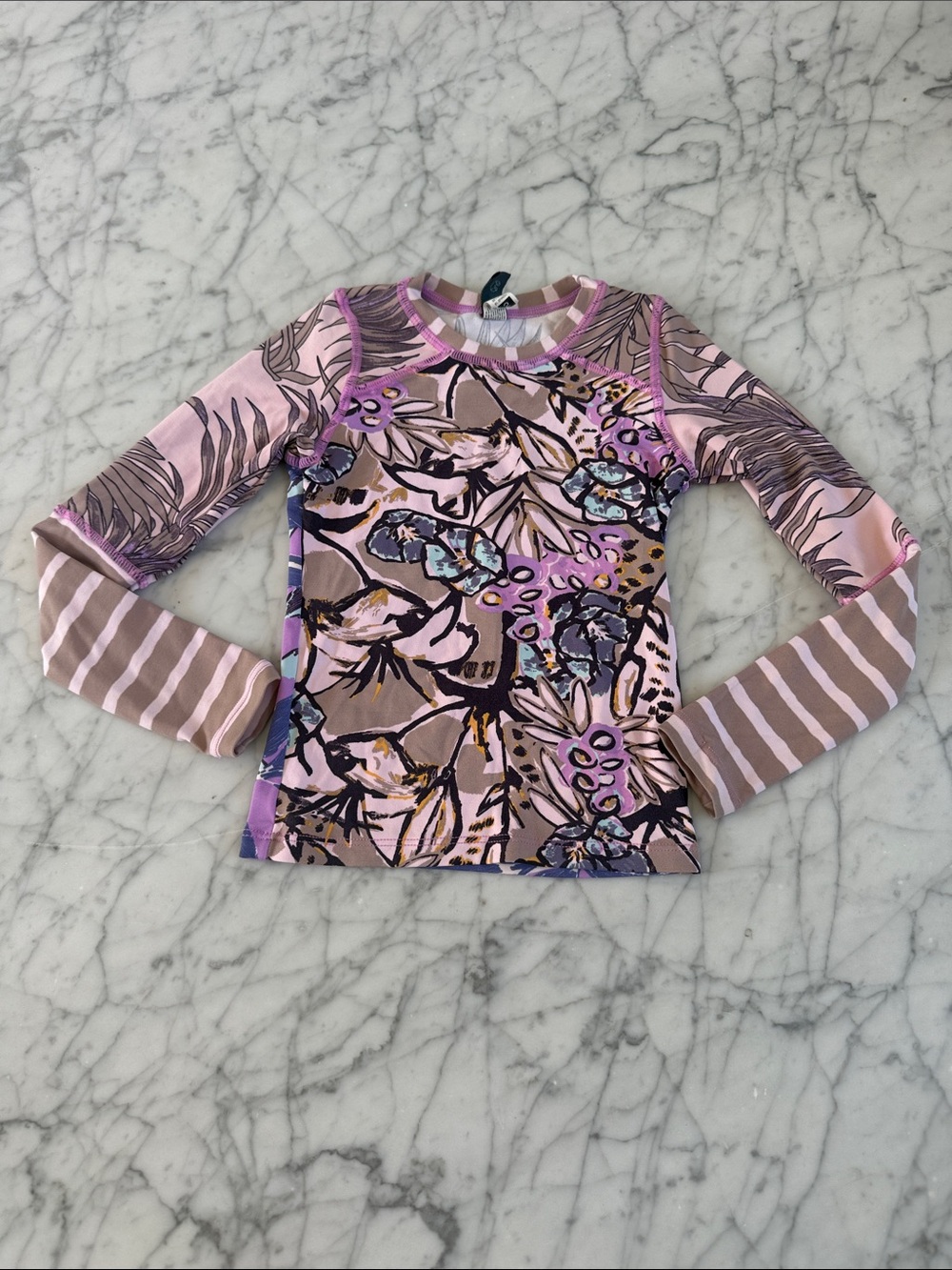 Maaji Girls' Rashguard Swim Acai Violets Sz 2T